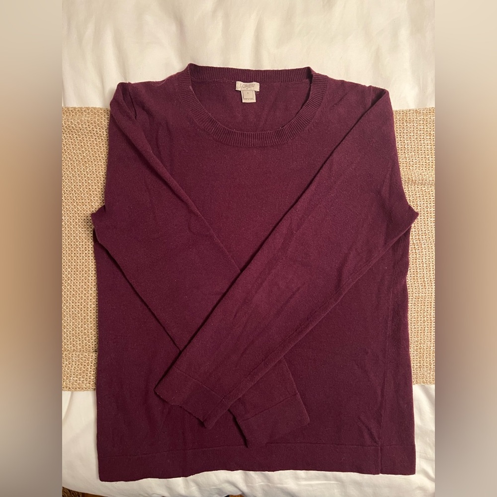 J. Crew Burgundy Knit Sweater